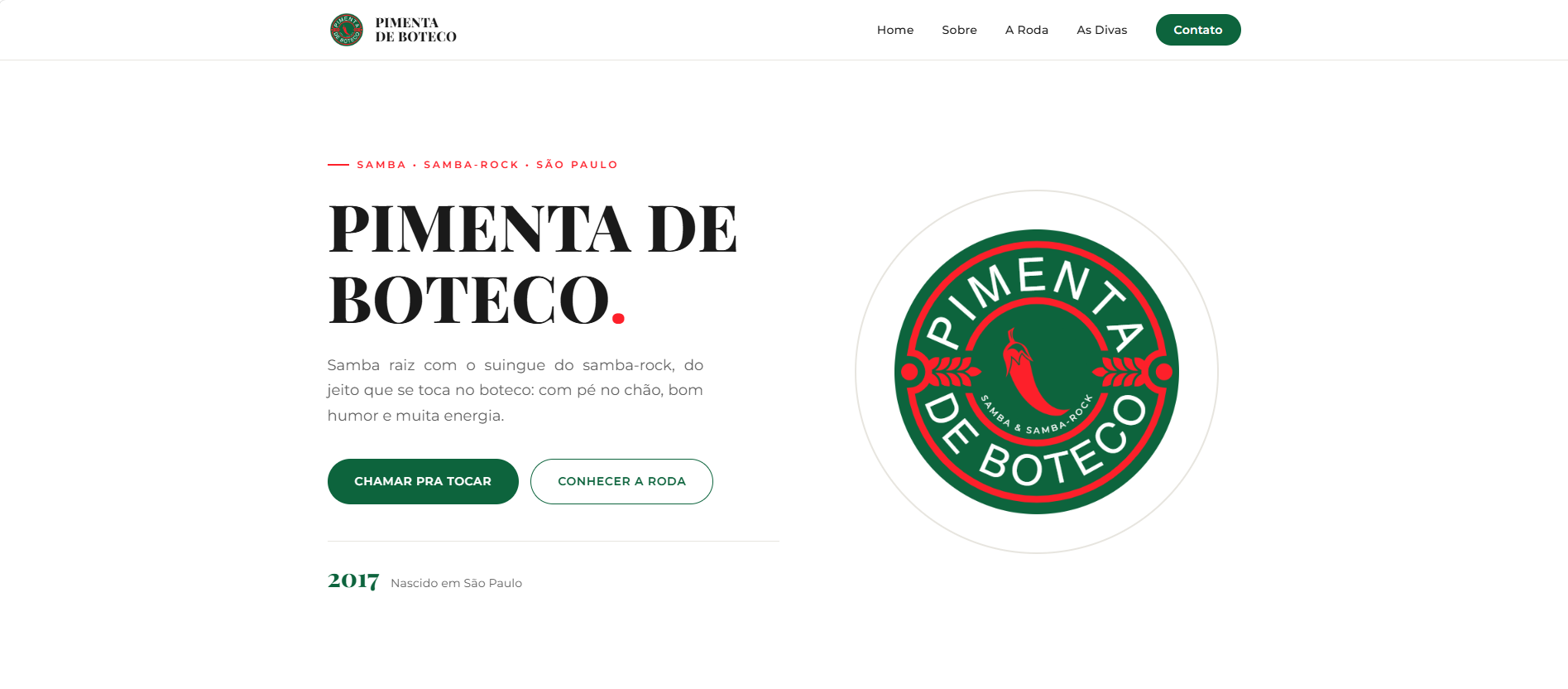 Abertura do site do Pimenta de Boteco
