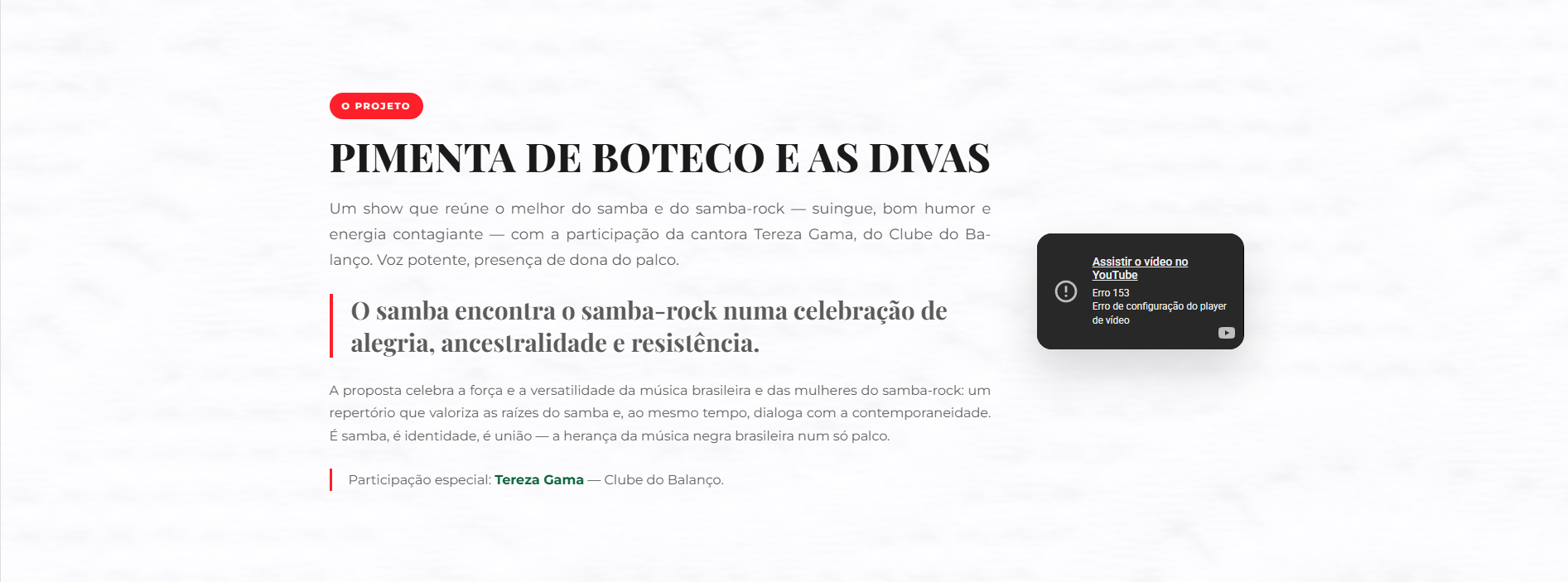 Rodapé do site com contato