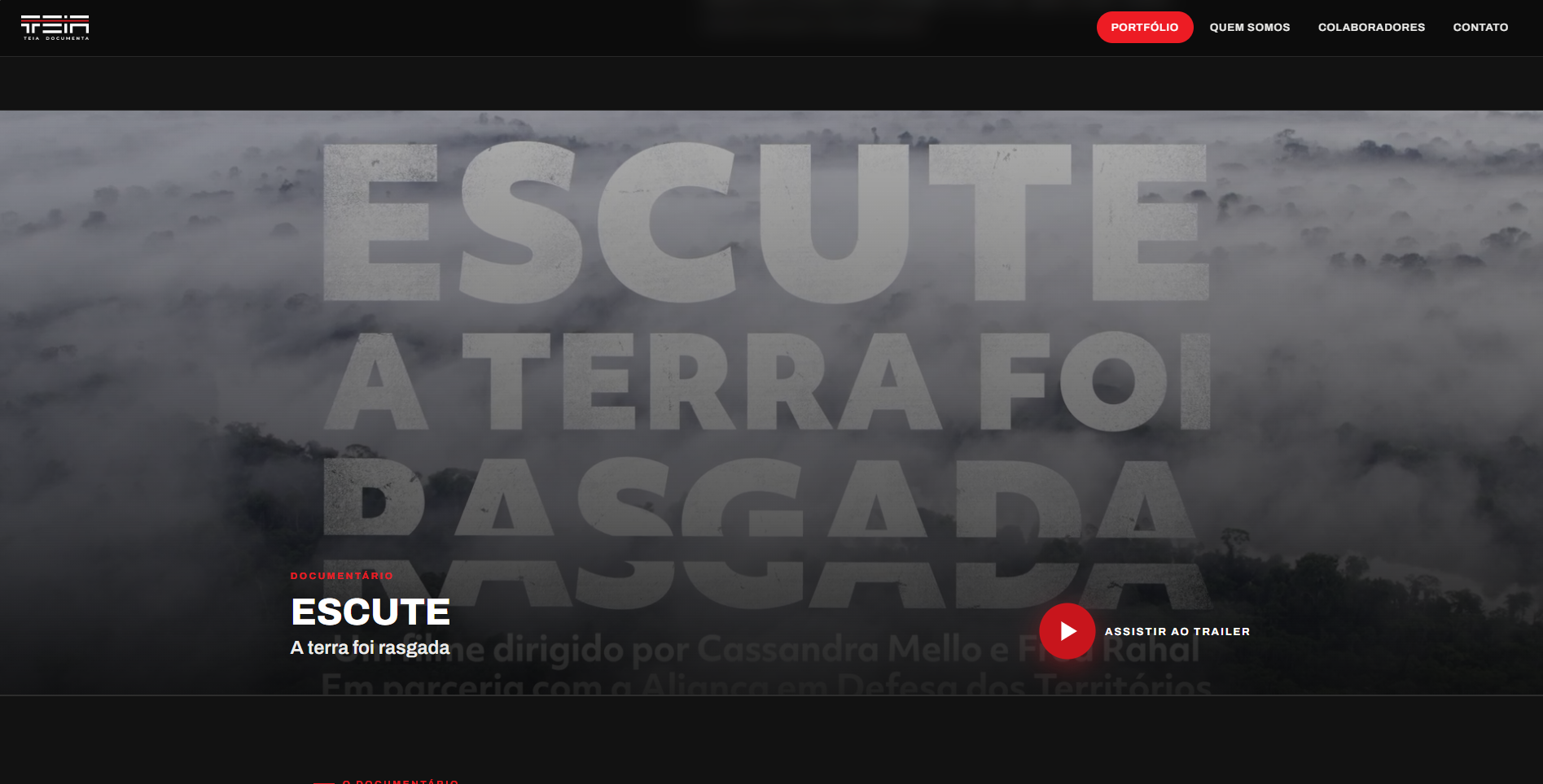 Seção de projetos da Teia Documenta